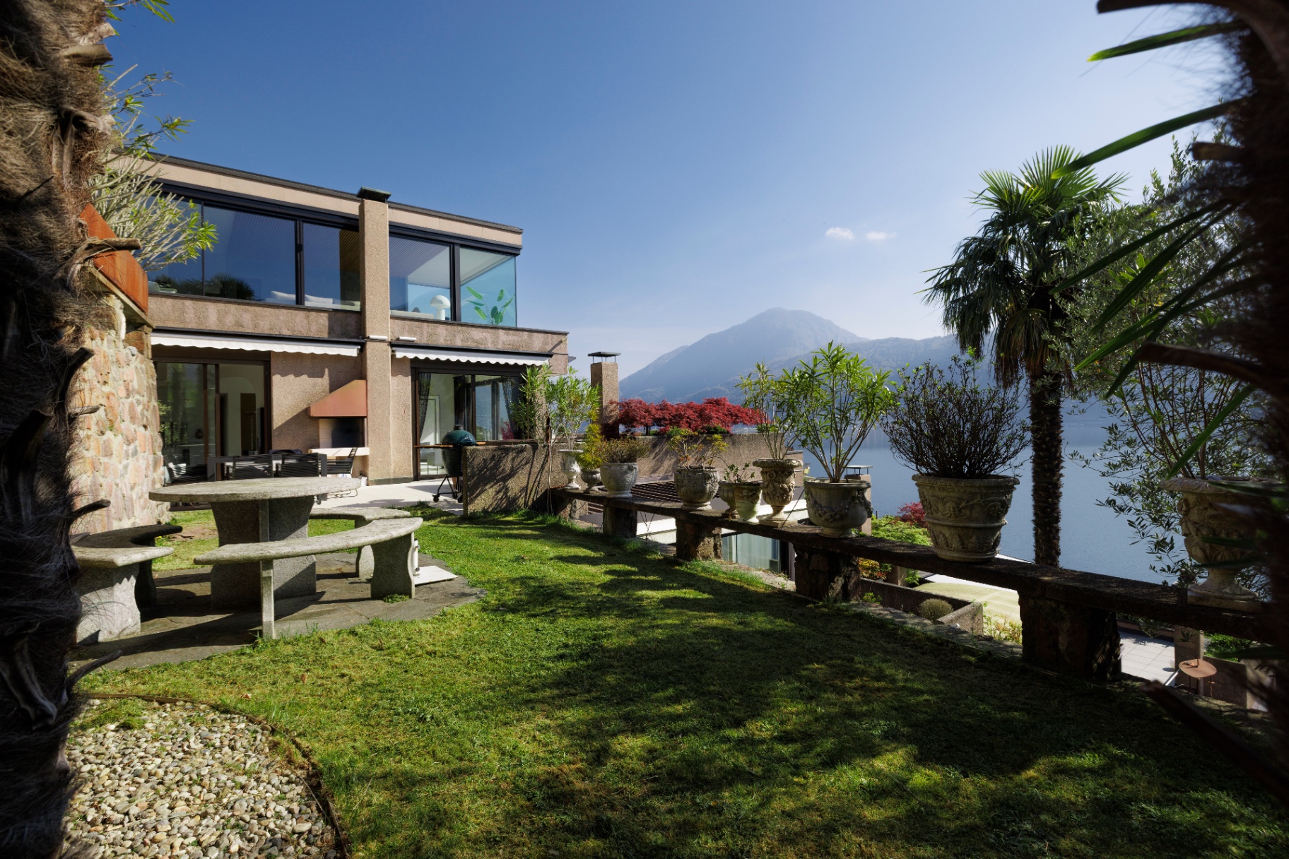 Villa exterior with garden