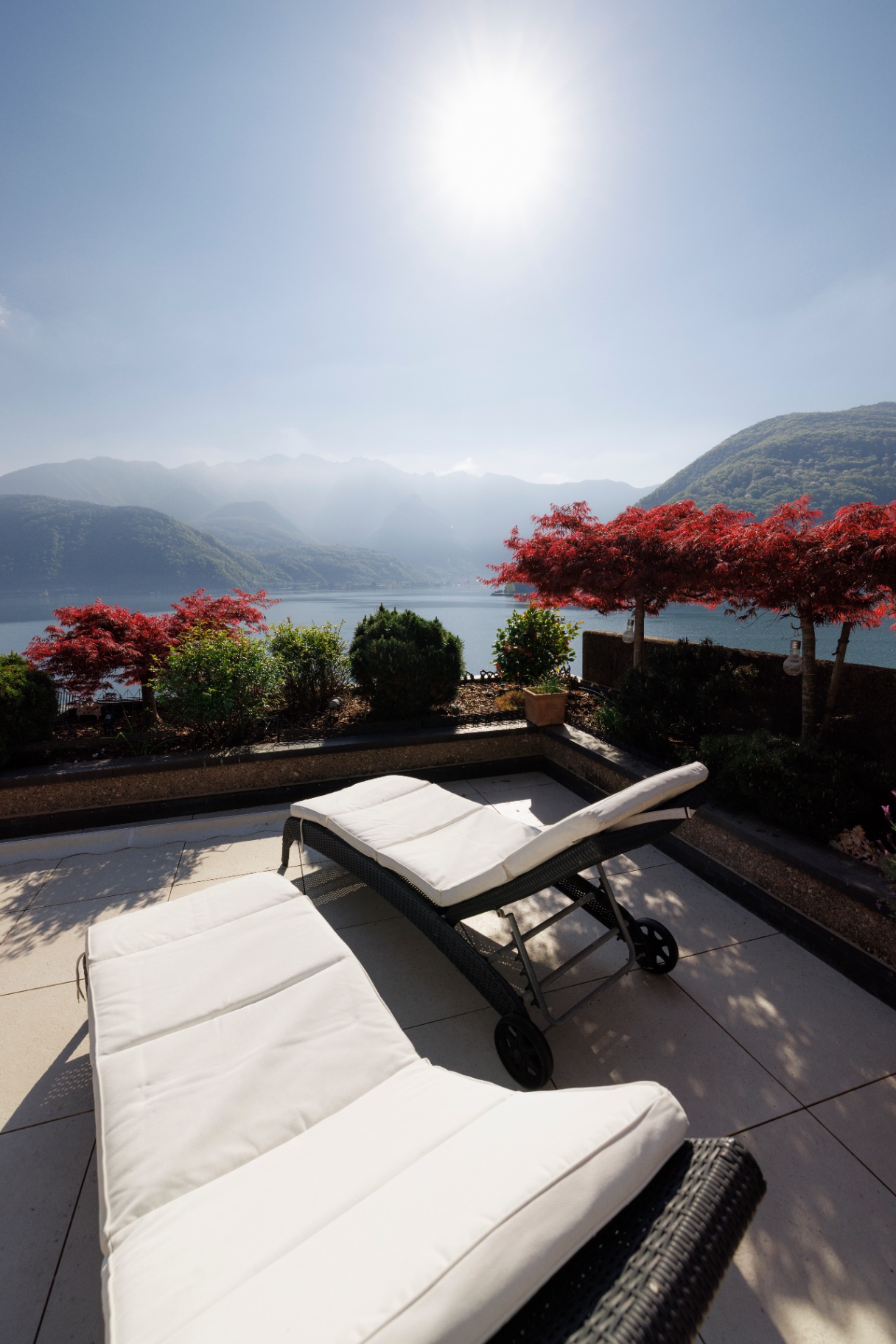 Sun deck with loungers